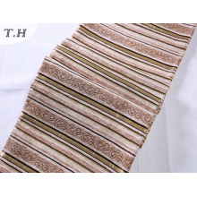 Coloridos Chenille Stripe sofá tela hecha por el proveedor de China (fth32073c)